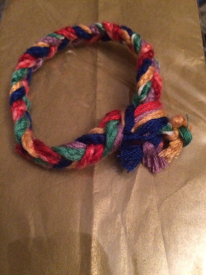 Plaited silks bracelet 